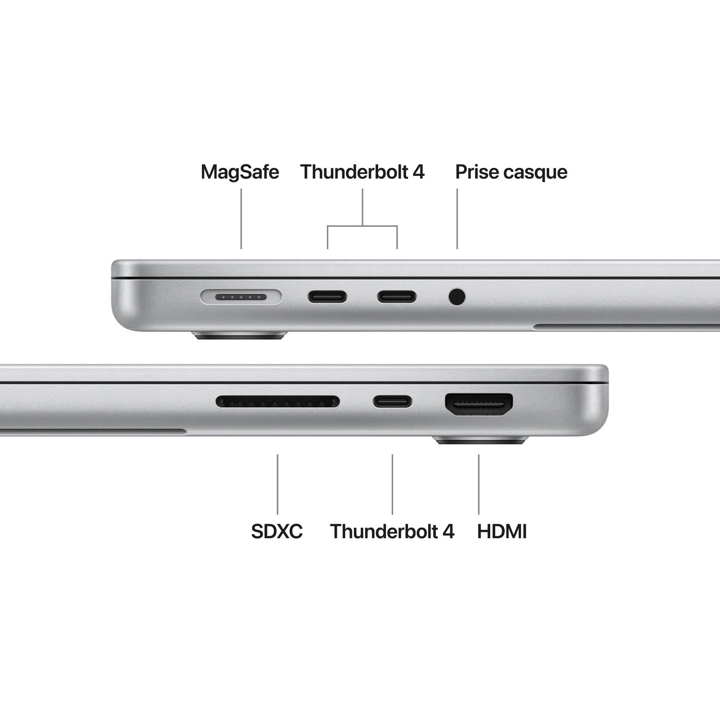 MacBook Pro 14 pouces: Puce Apple M5 avec CPU 10 cœurs et GPU 10 cœurs, 1 To SSD - Argent