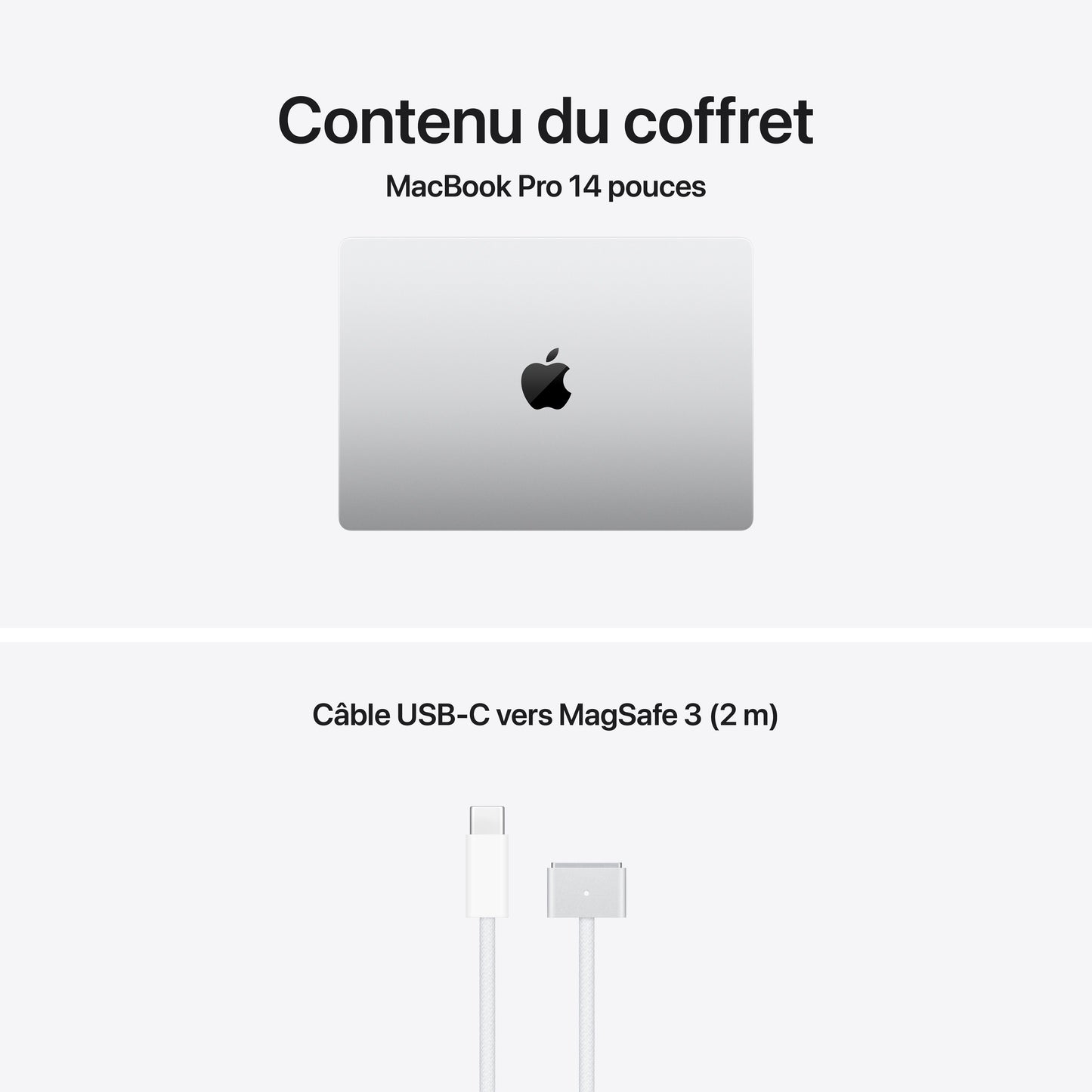 MacBook Pro 14 pouces: Puce Apple M5 avec CPU 10 cœurs et GPU 10 cœurs, 512 Go SSD - Argent