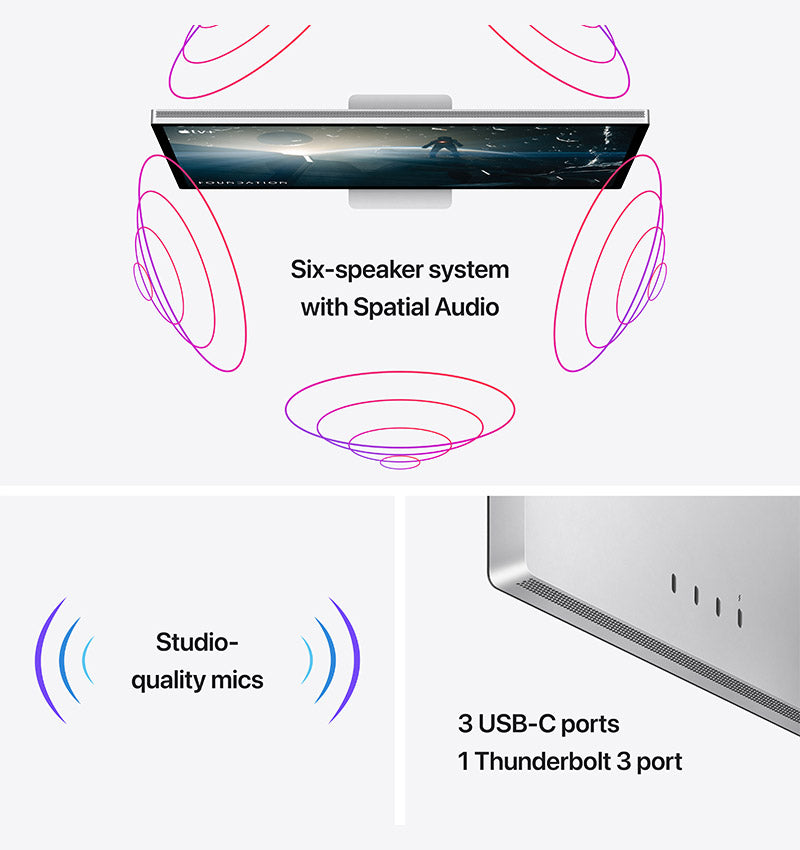 Apple Studio Display • Verre standard • Inclinaison et hauteur réglables