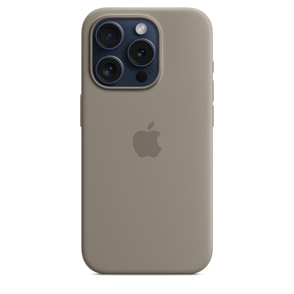 Apple • Coque en silicone avec MagSafe pour iPhone 15 Pro • Argile