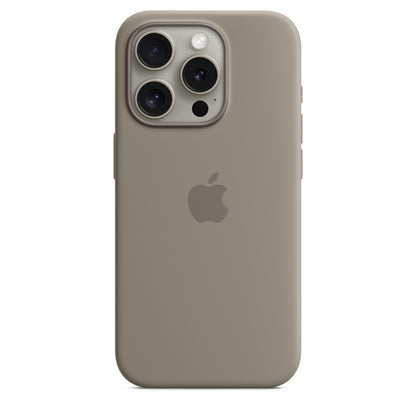 Apple • Coque en silicone avec MagSafe pour iPhone 15 Pro • Argile