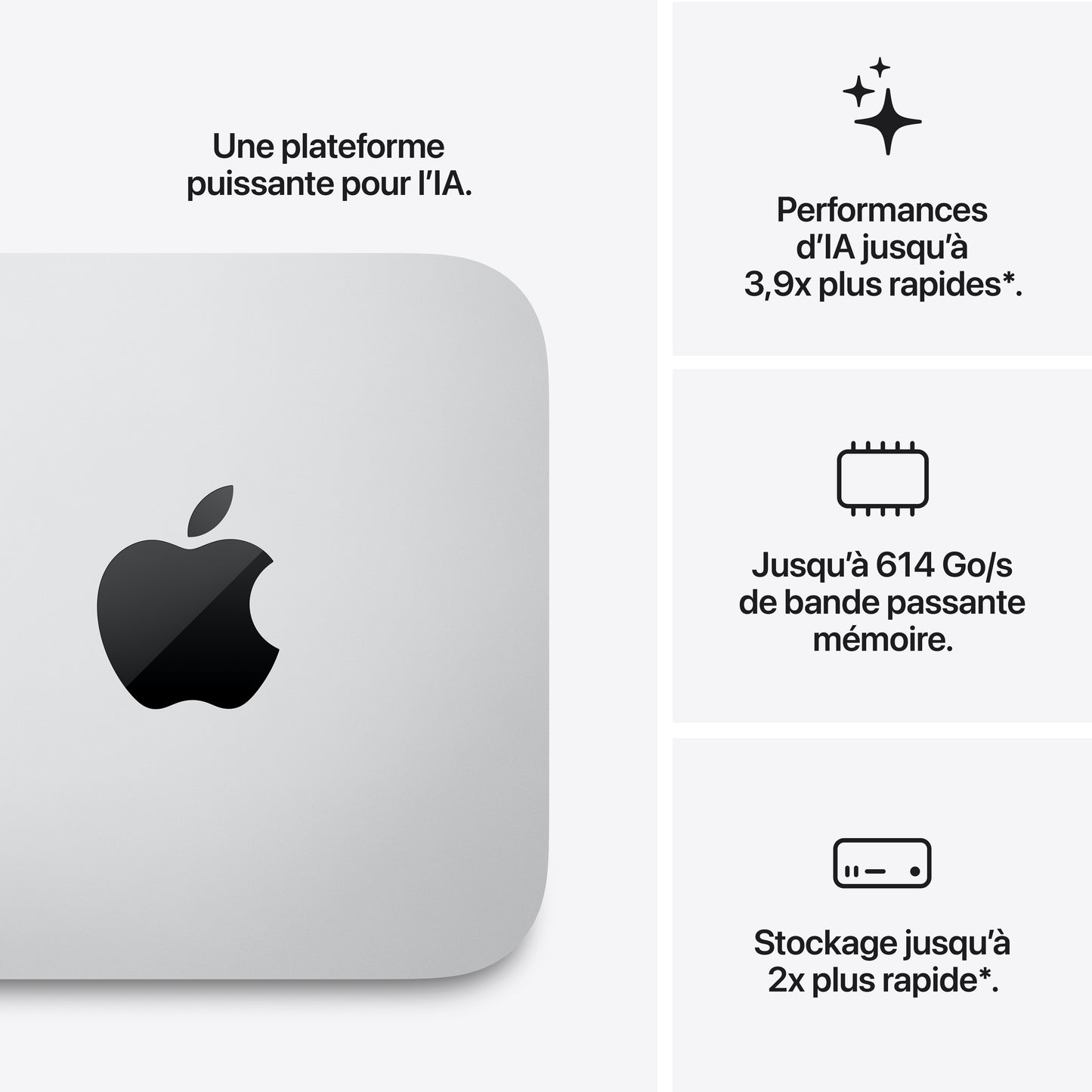 Mac Studio: Puce Apple M5 Max avec CPU 18 cœurs et GPU 32 cœurs, 512 Go SSD