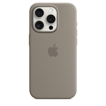 Apple • Coque en silicone avec MagSafe pour iPhone 15 Pro • Argile