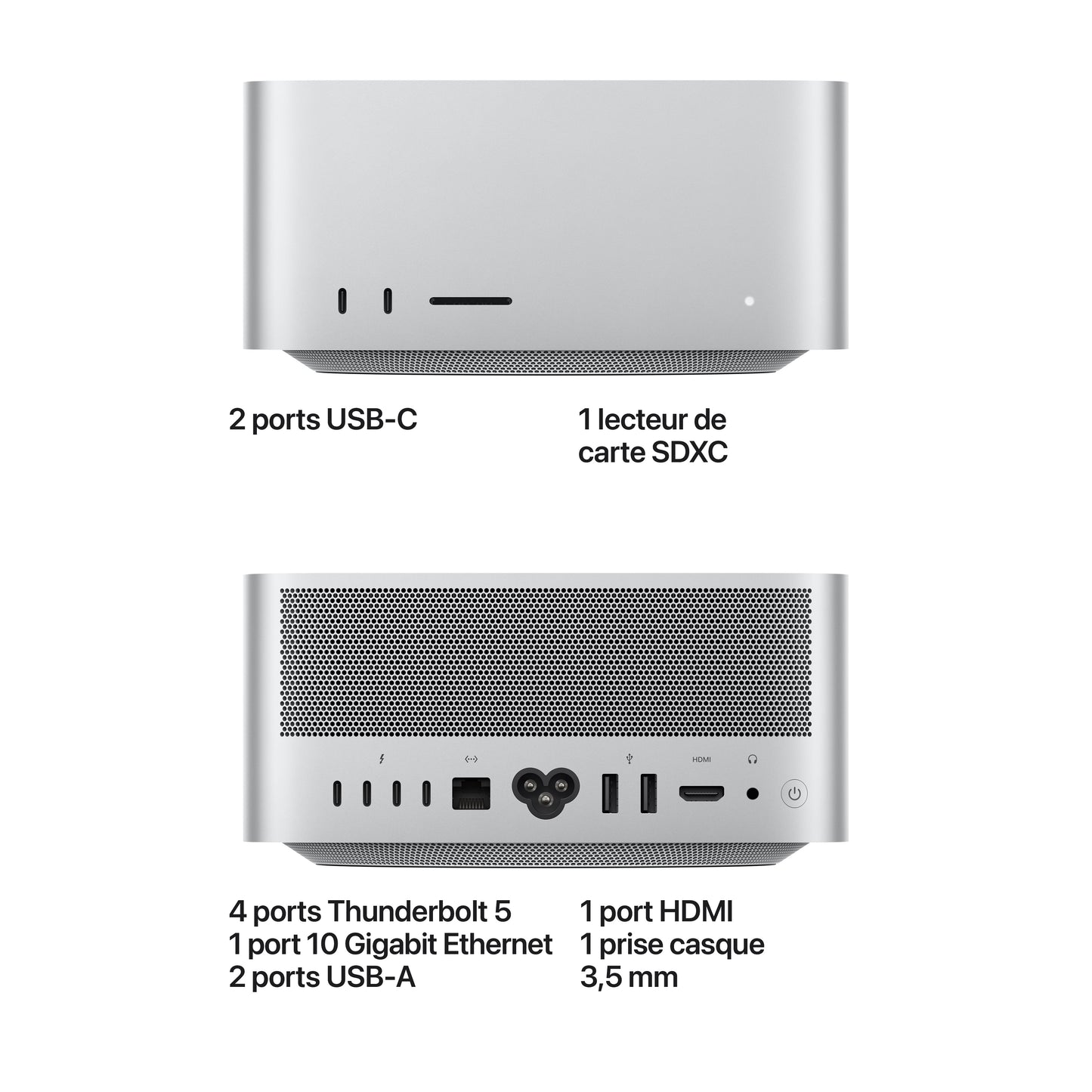 Mac Studio: Puce Apple M5 Max avec CPU 18 cœurs et GPU 32 cœurs, 512 Go SSD