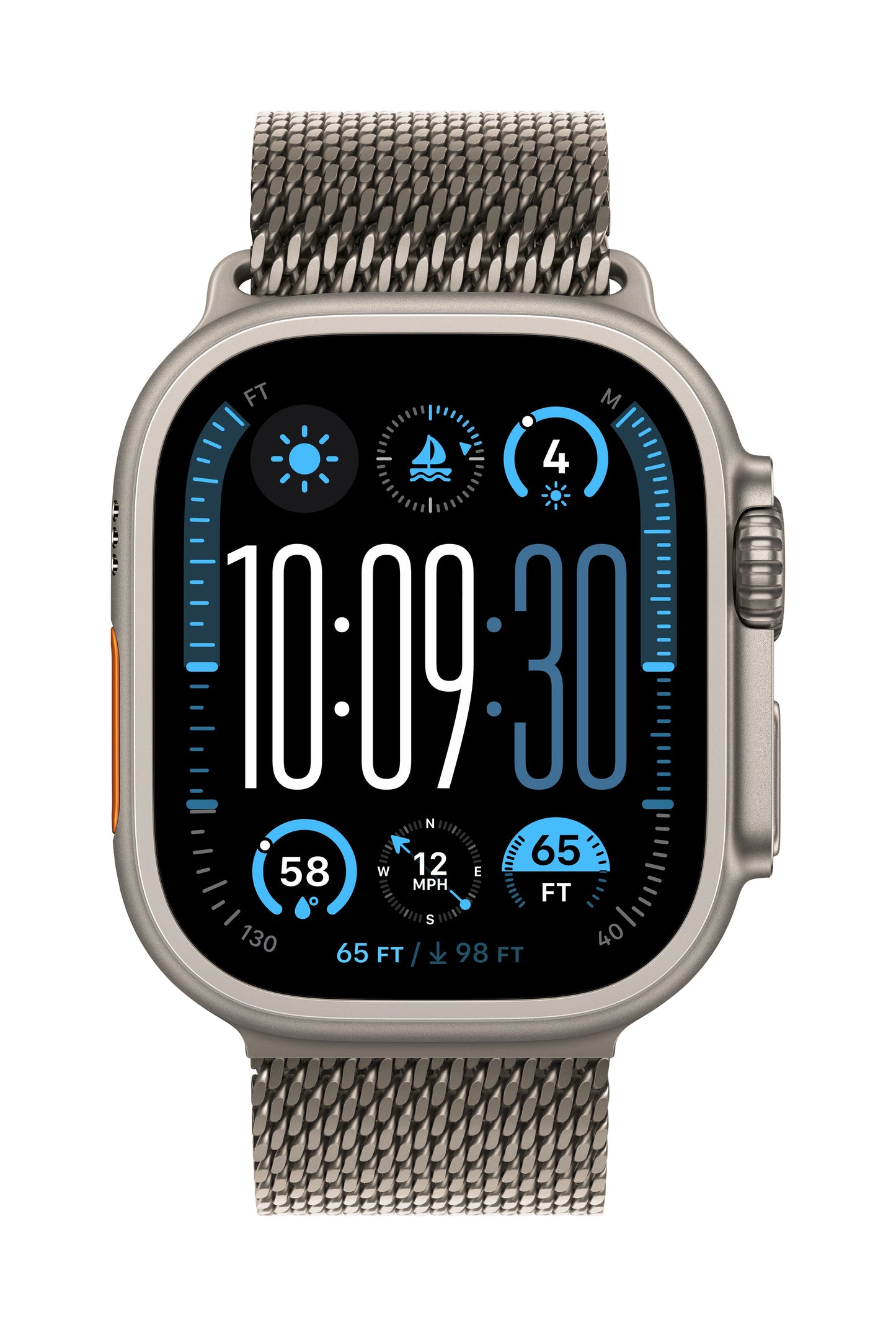 Apple Watch Ultra 2 • Naturel • 49 mm • Bracelet Milanais Naturel • M