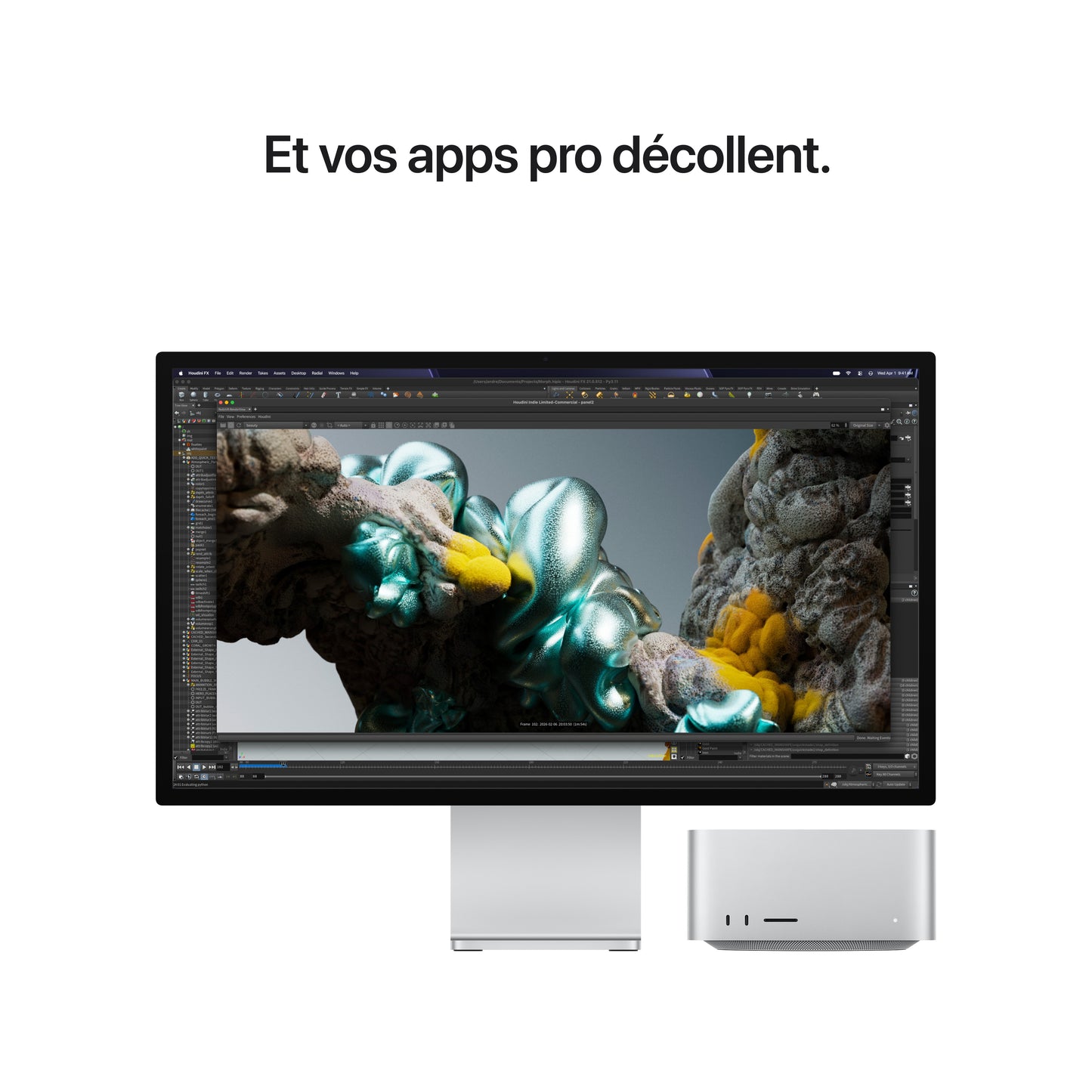 Mac Studio: Puce Apple M5 Max avec CPU 18 cœurs et GPU 32 cœurs, 512 Go SSD