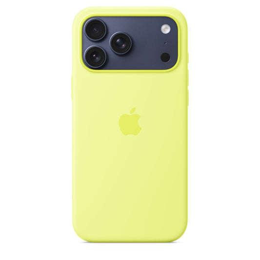 Coque en silicone avec MagSafe pour iPhone 17 Pro Max - Neon Jaune