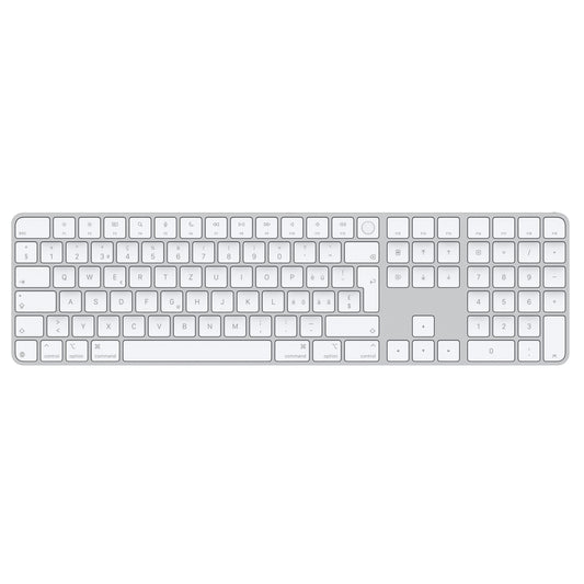 Magic Keyboard avec Touch ID et pavé numérique pour les Mac avec puce Apple - Suisse - Touches blanches