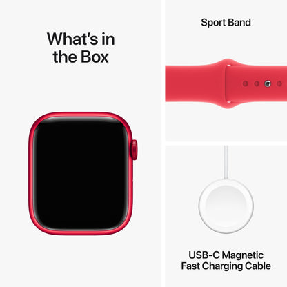 Apple Watch Series 9 • 45mm Rouge • Bracelet Sport (PRODUCT)RED M/L