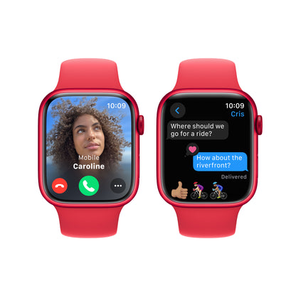 Apple Watch Series 9 • 45mm Rouge • Bracelet Sport (PRODUCT)RED M/L