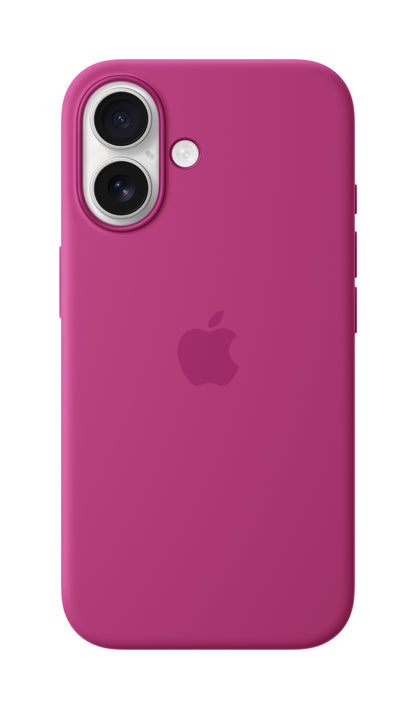 iPhone 16 Coque en Silicone avec MagSafe • Fuchsia