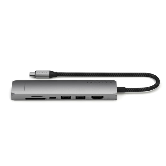 Satechi Adaptateur Multiport USB-C 7 en 1 • Gris Sidéral