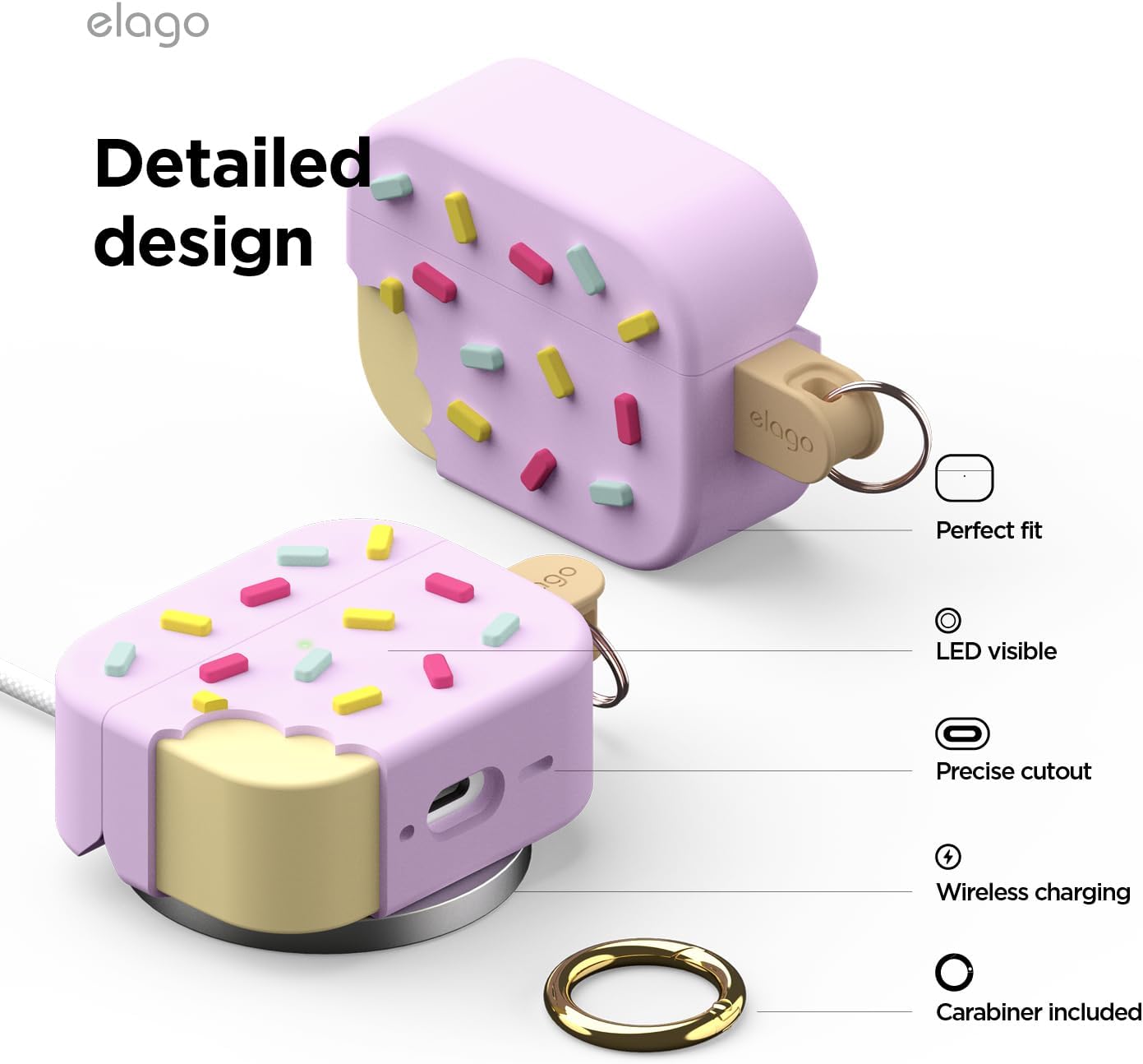 Elago • Coque Ice Cream Hang • AirPods Pro 3