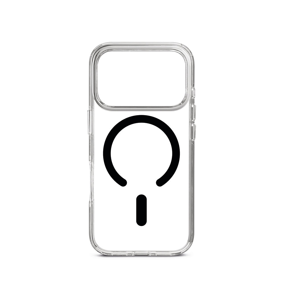 Lineheart Frozen • Coque Tranparente Magsafe iPhone 18 Pro Max • Noir