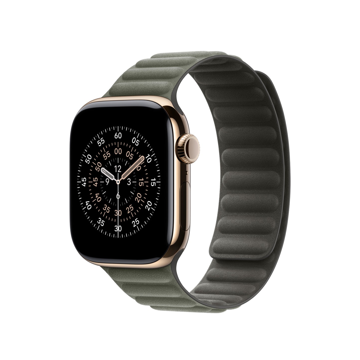 Apple • Bracelet à maillons magnétique Gris Sauge 42 mm - S/M