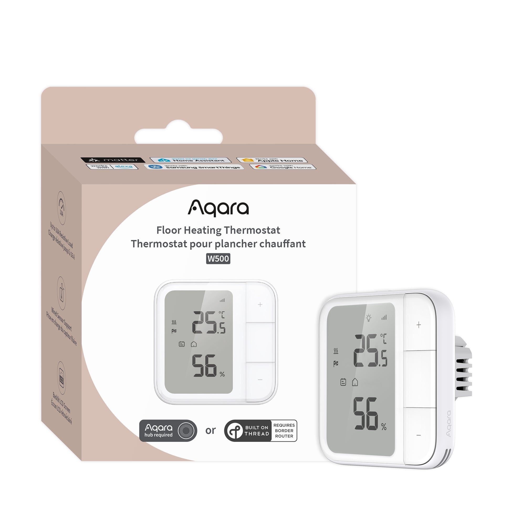 Aqara • Thermostat de chauffage au sol W500 • Thread/Zigbee