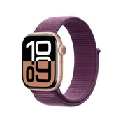 Apple Watch 10 42mm Rose Gold • Plum Sport Loop