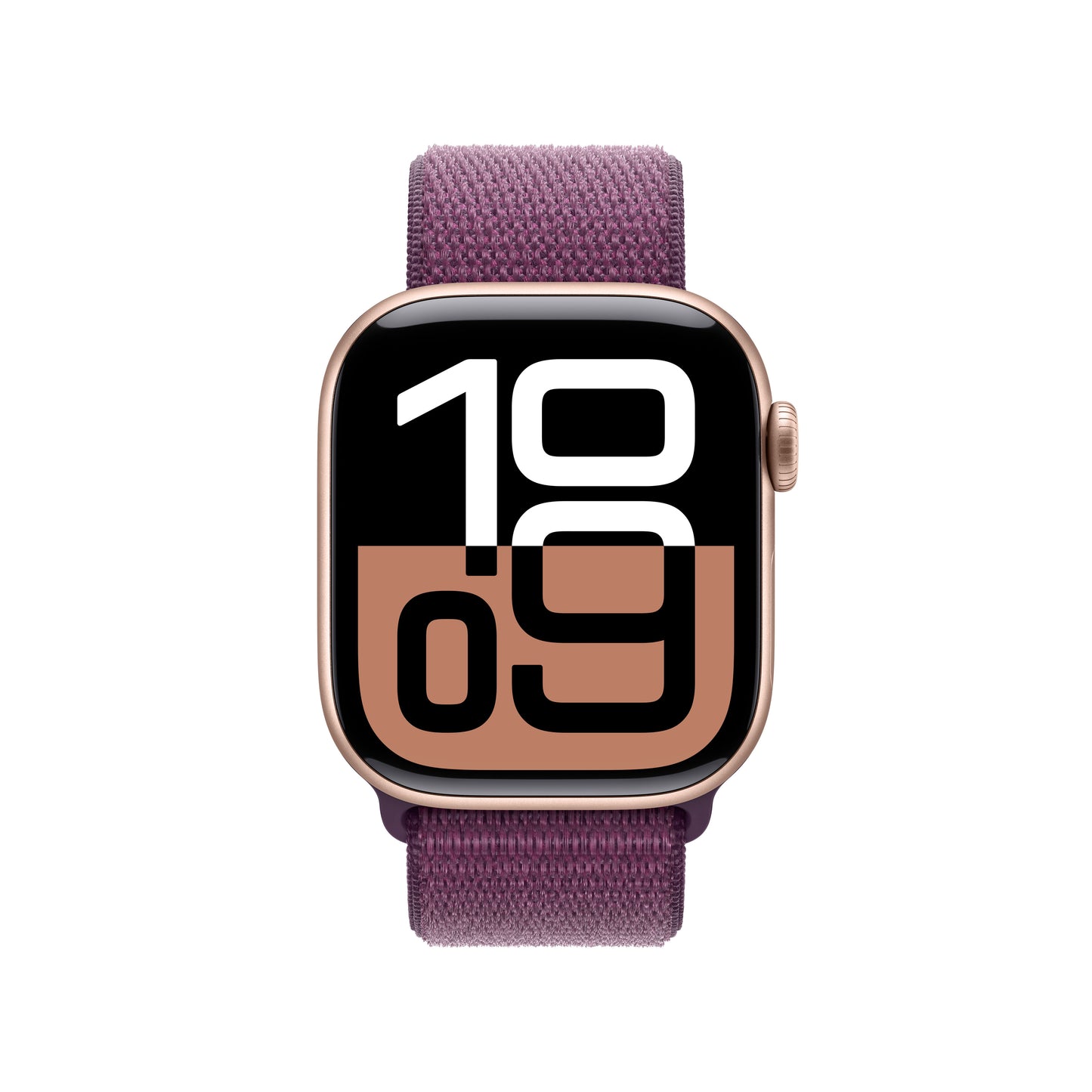 Apple Watch 10 42mm Rose Gold • Plum Sport Loop