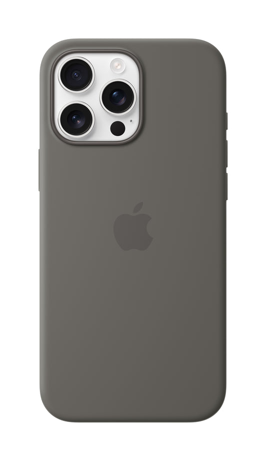 iPhone 16 Pro Max Coque en Silicone avec MagSafe • Gris Minéral