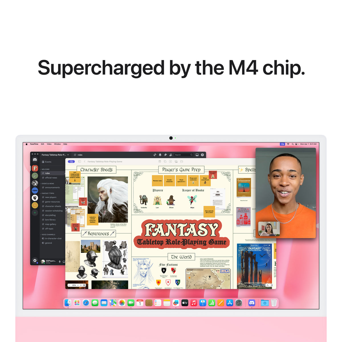 iMac 24 pouces avec écran Retina 4,5K: Puce Apple M4 avec CPU 10 cœurs et GPU 10 cœurs, 512 Go SSD - Rose