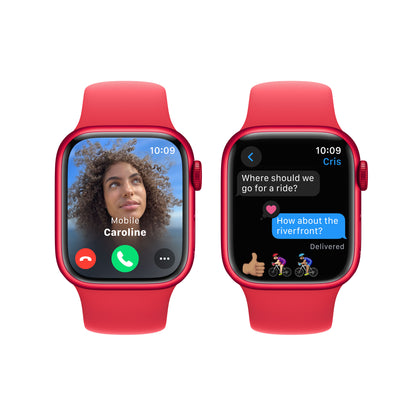 Apple Watch Series 9 • 41mm Rouge • Bracelet Sport (PRODUCT)RED M/L