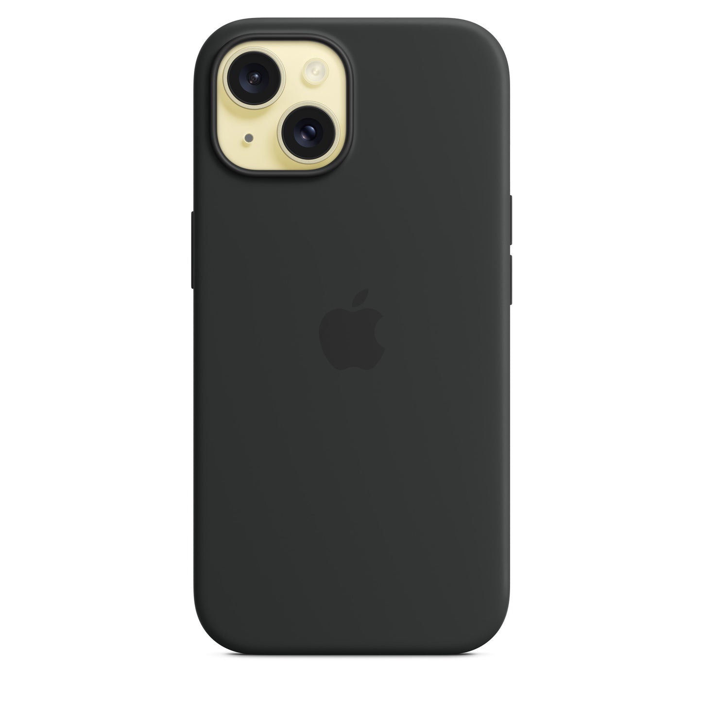 Apple • Coque en silicone avec MagSafe pour iPhone 15 • Noir