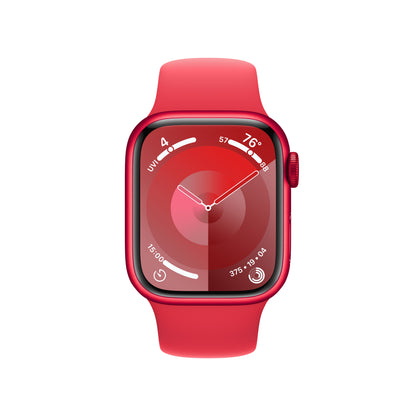 Apple Watch Series 9 • 41mm Rouge • Bracelet Sport (PRODUCT)RED M/L