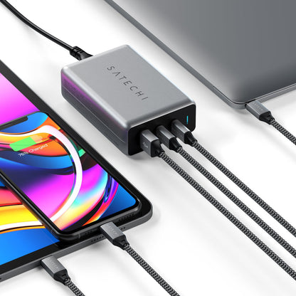 Satechi • 100 W USB‑C PD Compact GaN Charger • Gris
