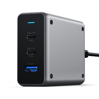 Satechi • 100 W USB‑C PD Compact GaN Charger • Gris