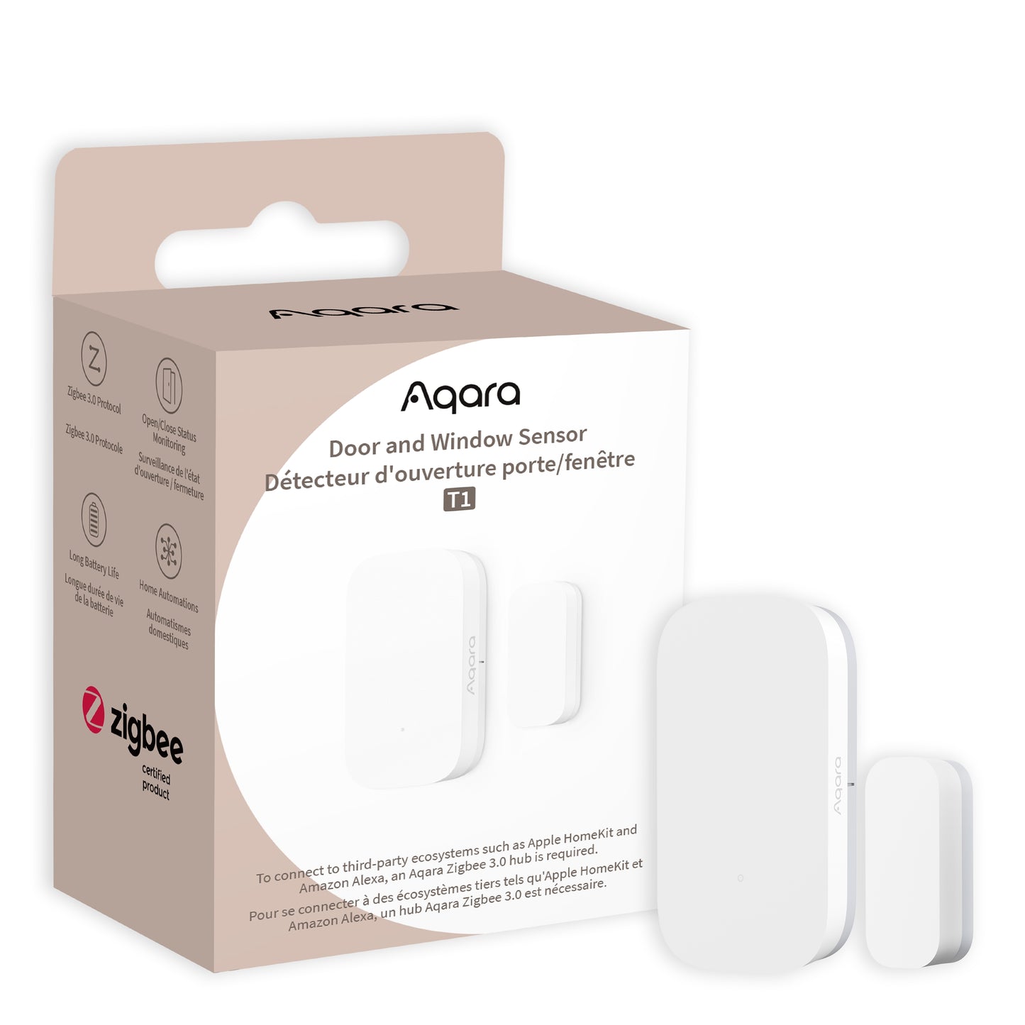 Aqara Capteur d'ouverture porte et fenêtre T1