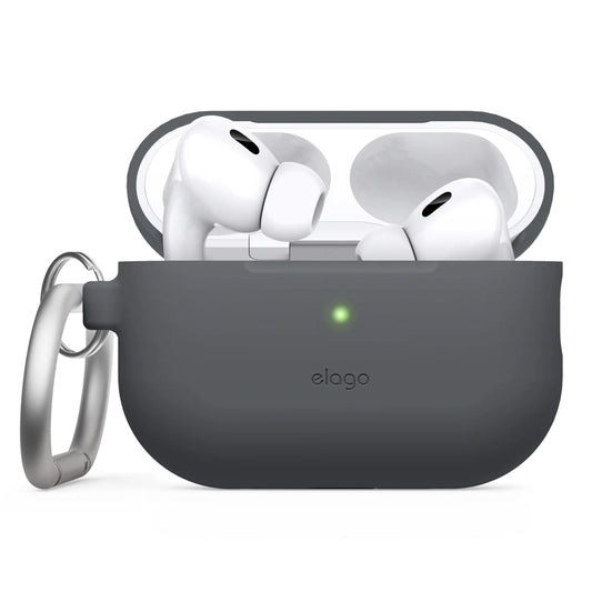 ELAGO Airpods Pro 2 • Coque Silicone • Gris foncé