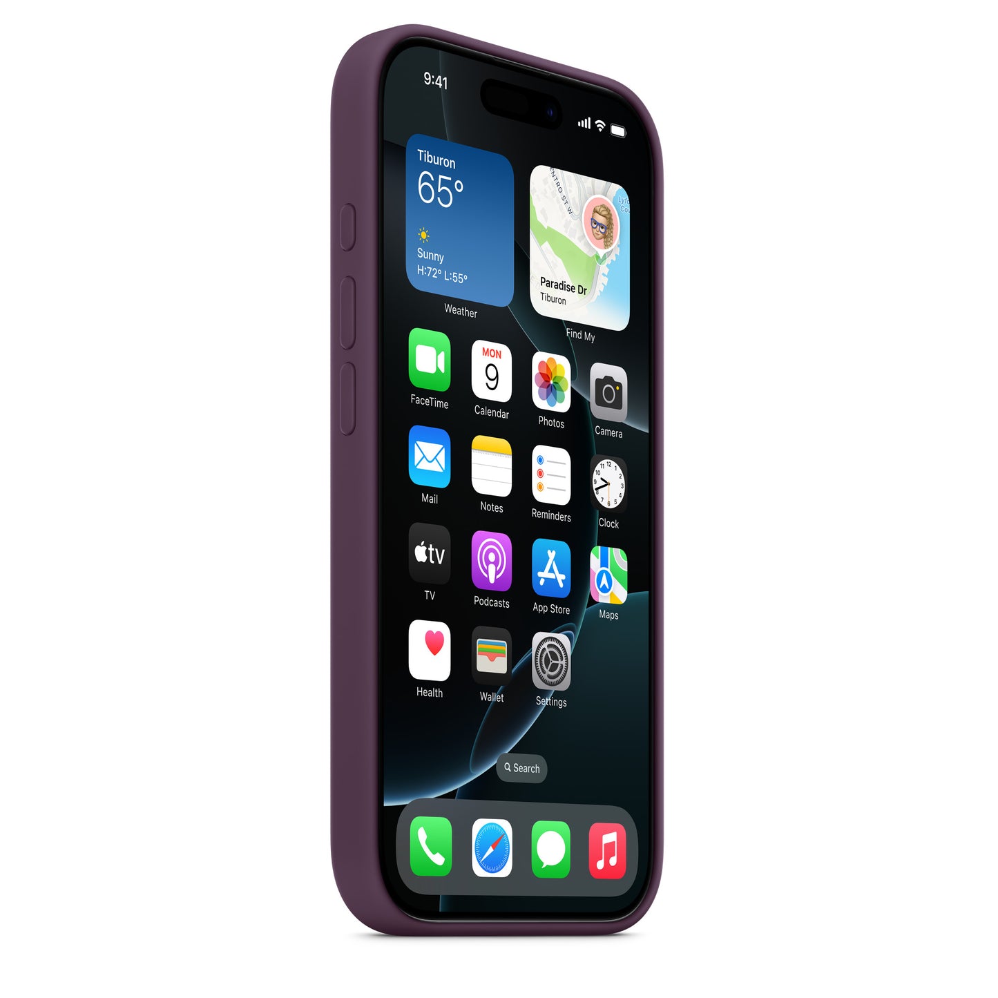 iPhone 16 Pro Coque en Silicone avec MagSafe • Prune