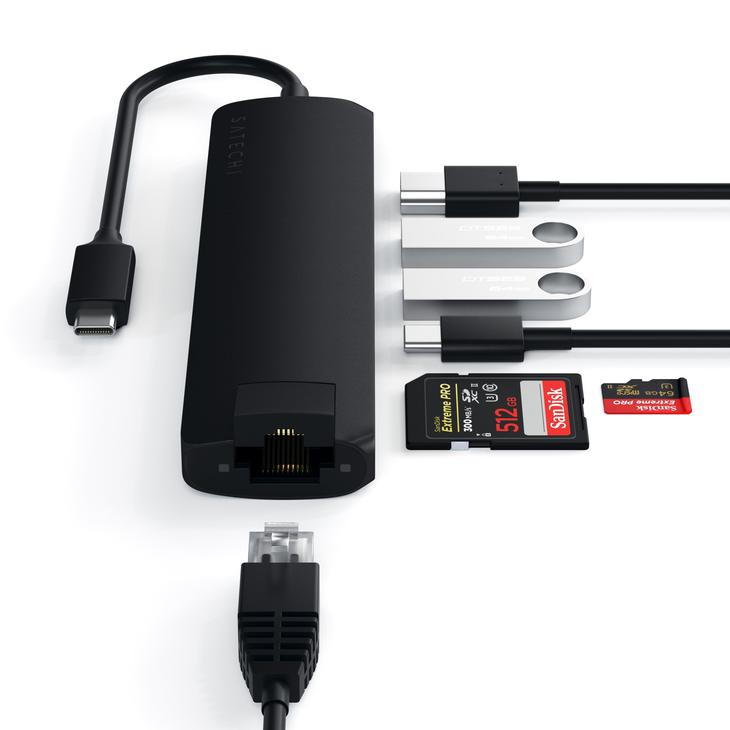 Satechi Hub Multiport USB-C pour Mac •  Noir