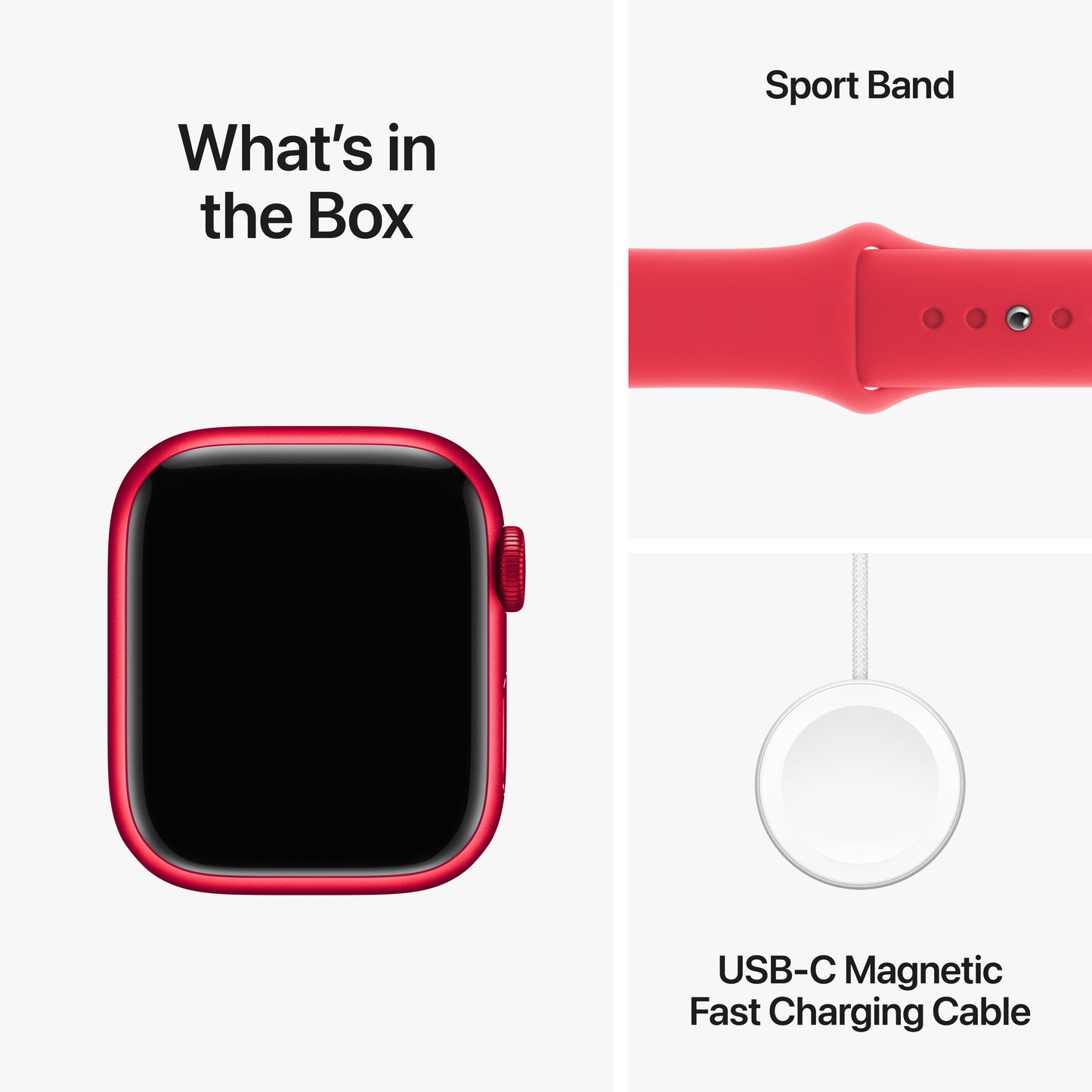 Apple Watch Series 9 • 41mm Rouge • Bracelet Sport (PRODUCT)RED M/L