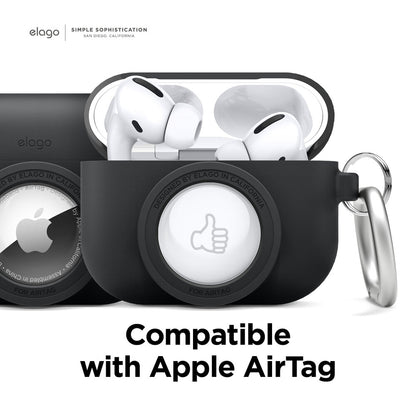 ELAGO Airpods 3 • Coque avec emplacement pour Airtag • Noir