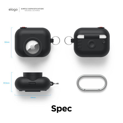 ELAGO Airpods 3 • Coque avec emplacement pour Airtag • Noir