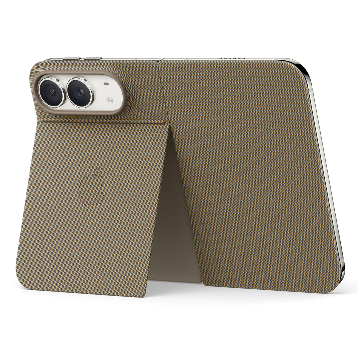 Folio avec support pour iPhone Duo - Taupe
