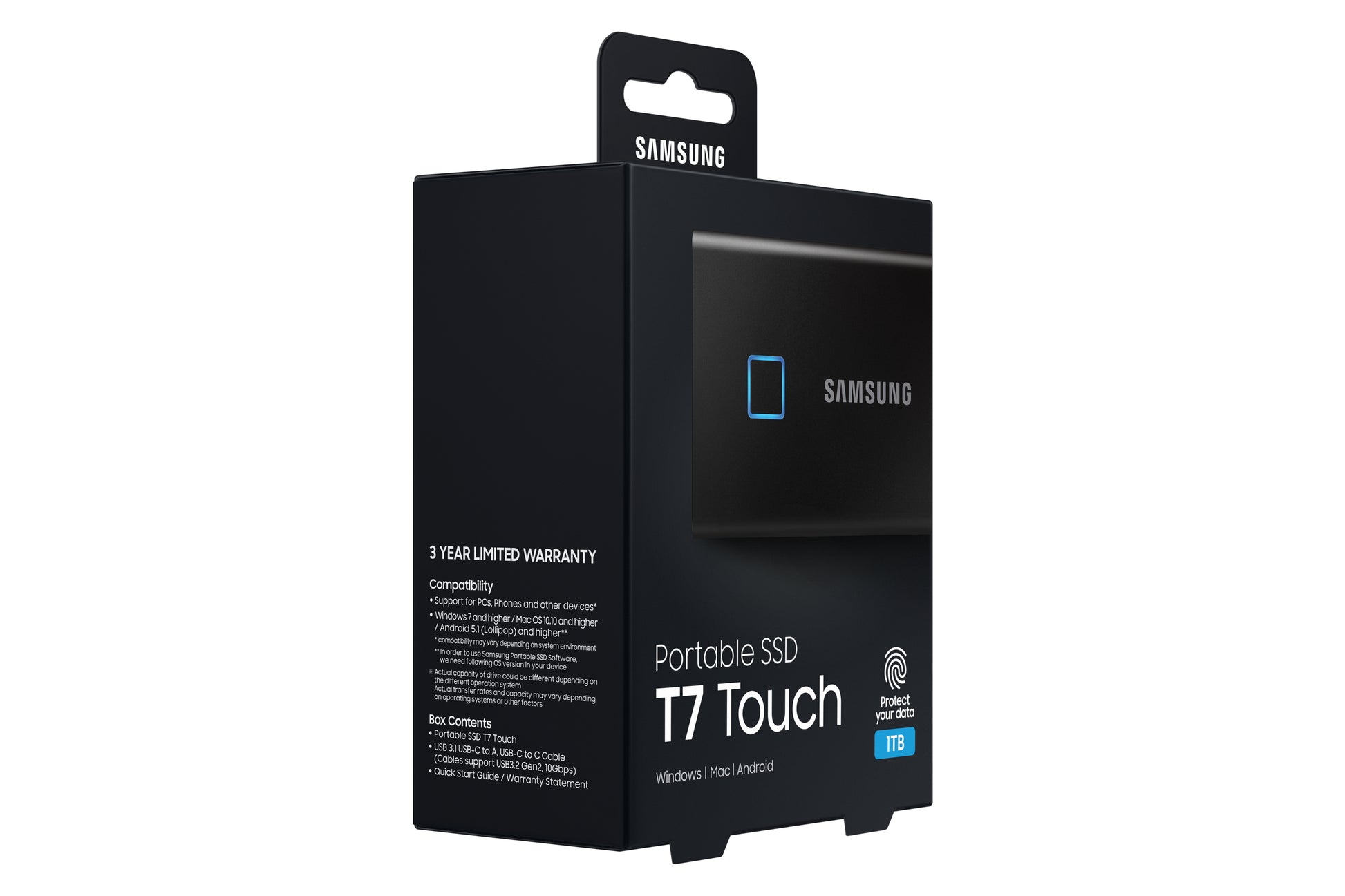 Samsung Portable SSD Drive T7 Touch USB 3.2 • 1TB