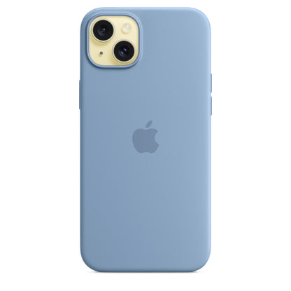 Apple • Coque en silicone avec MagSafe pour iPhone 15 Plus • Bleu d'hiver
