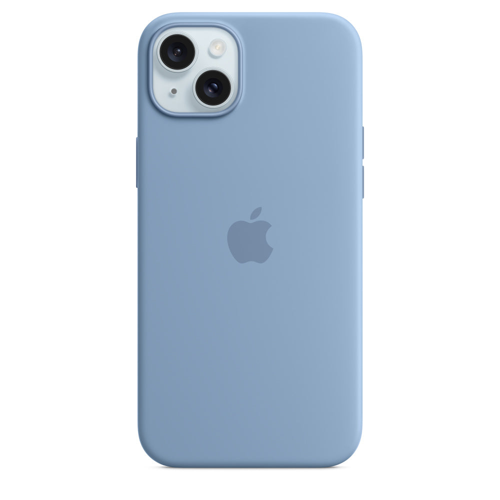 Apple • Coque en silicone avec MagSafe pour iPhone 15 Plus • Bleu d'hiver