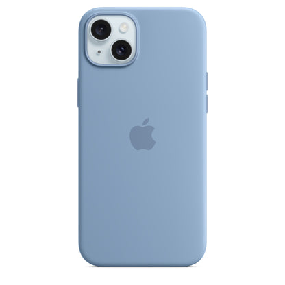 Apple • Coque en silicone avec MagSafe pour iPhone 15 Plus • Bleu d'hiver