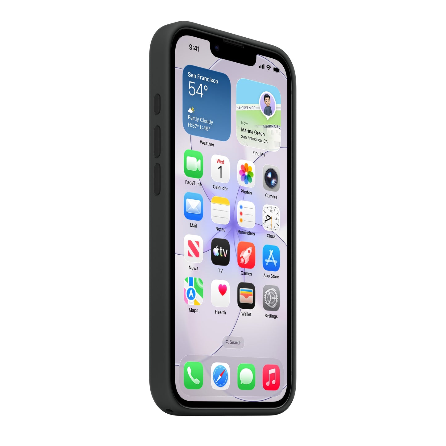 Coque en silicone avec MagSafe pour iPhone 17e - Noir