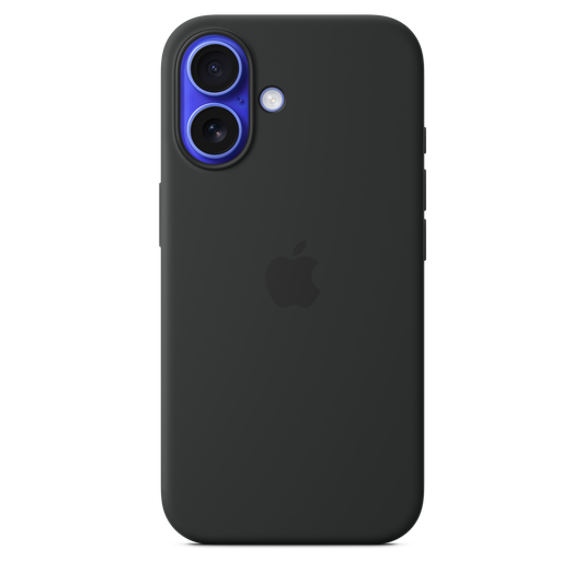 Coque en silicone avec MagSafe pour iPhone 16 - Noir
