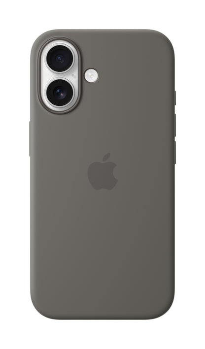 iPhone 16 Coque en Silicone avec MagSafe • Gris Minéral