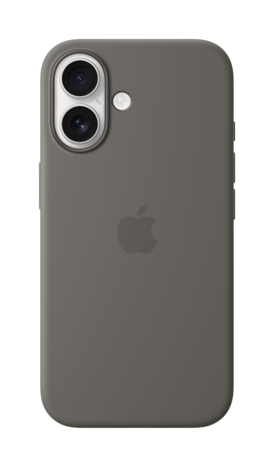 iPhone 16 Coque en Silicone avec MagSafe • Gris Minéral