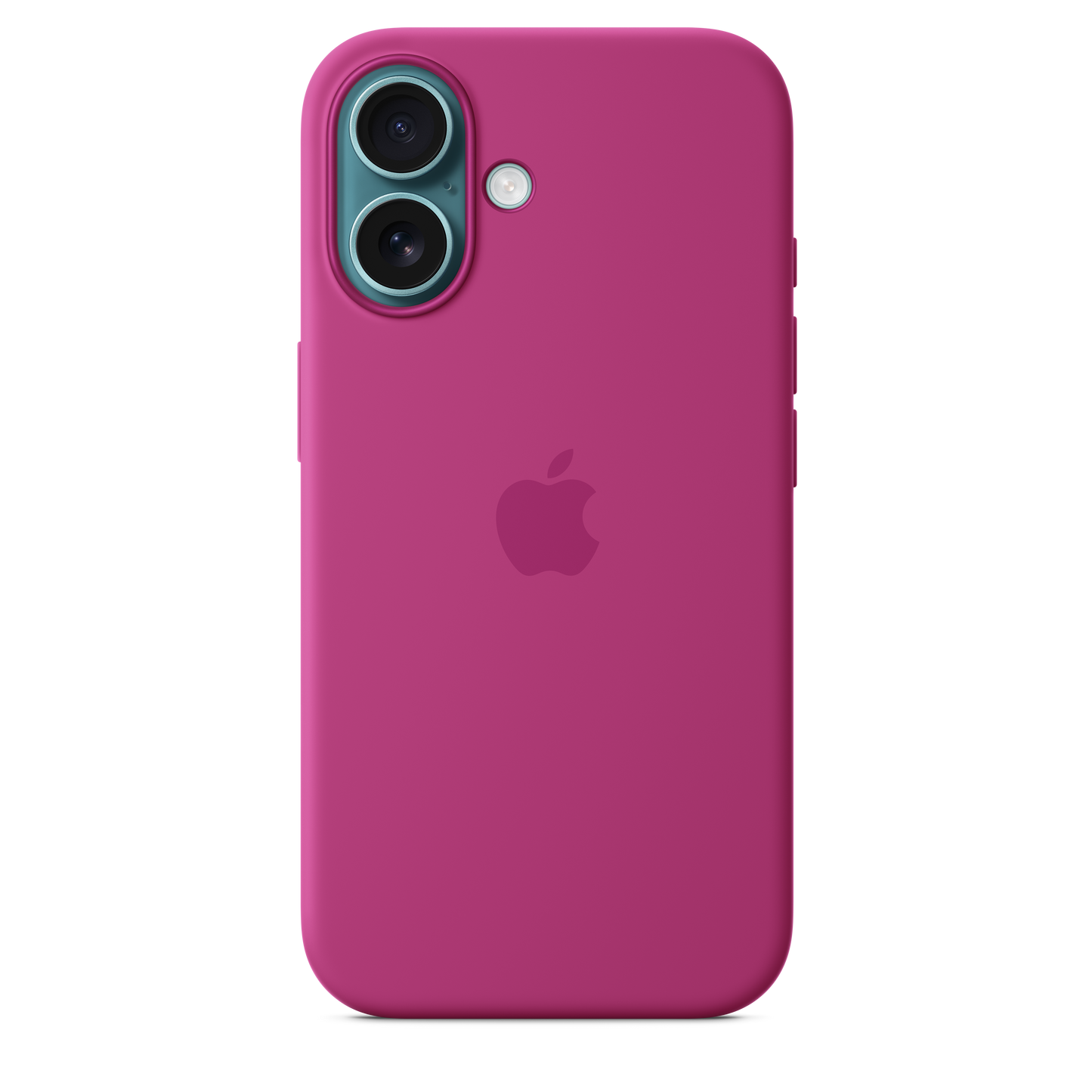 Coque en silicone avec MagSafe pour iPhone 16 - Fuchsia
