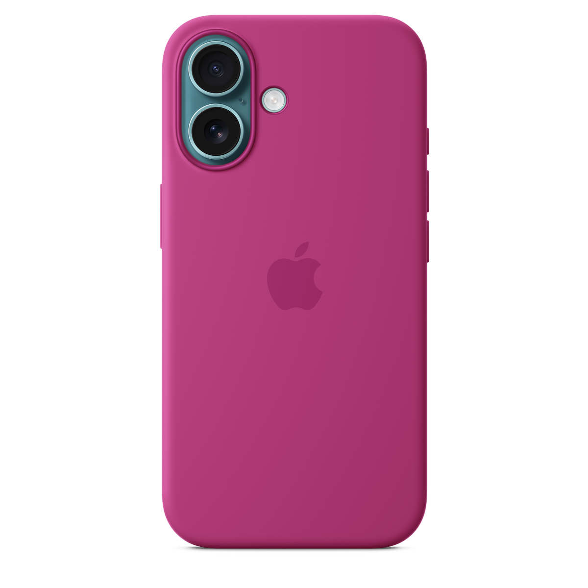 Coque en silicone avec MagSafe pour iPhone 16 - Fuchsia
