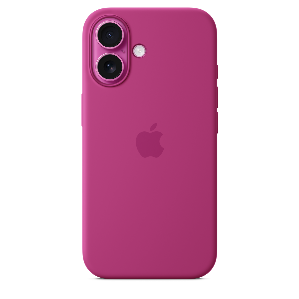 Coque en silicone avec MagSafe pour iPhone 16 - Fuchsia