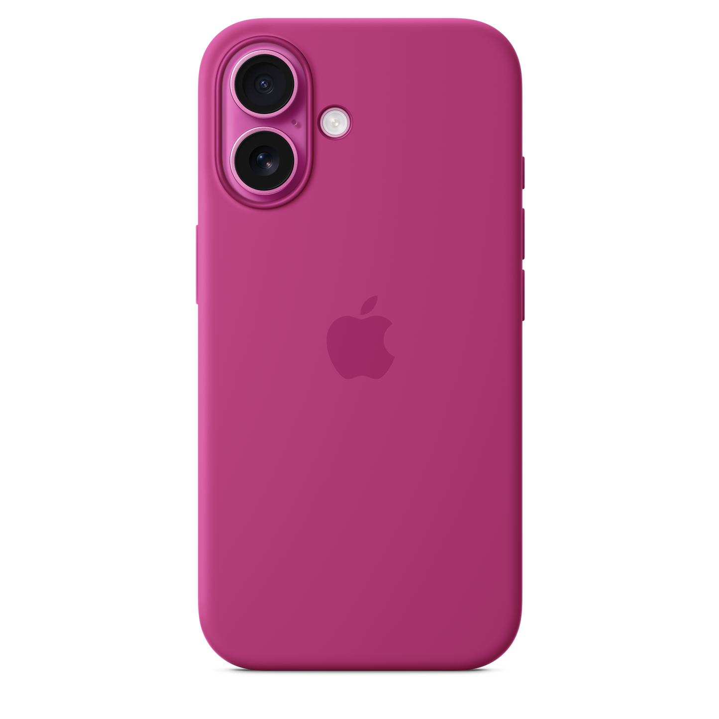 Coque en silicone avec MagSafe pour iPhone 16 - Fuchsia