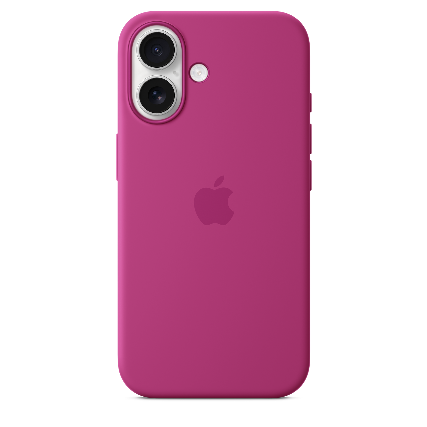 Coque en silicone avec MagSafe pour iPhone 16 - Fuchsia